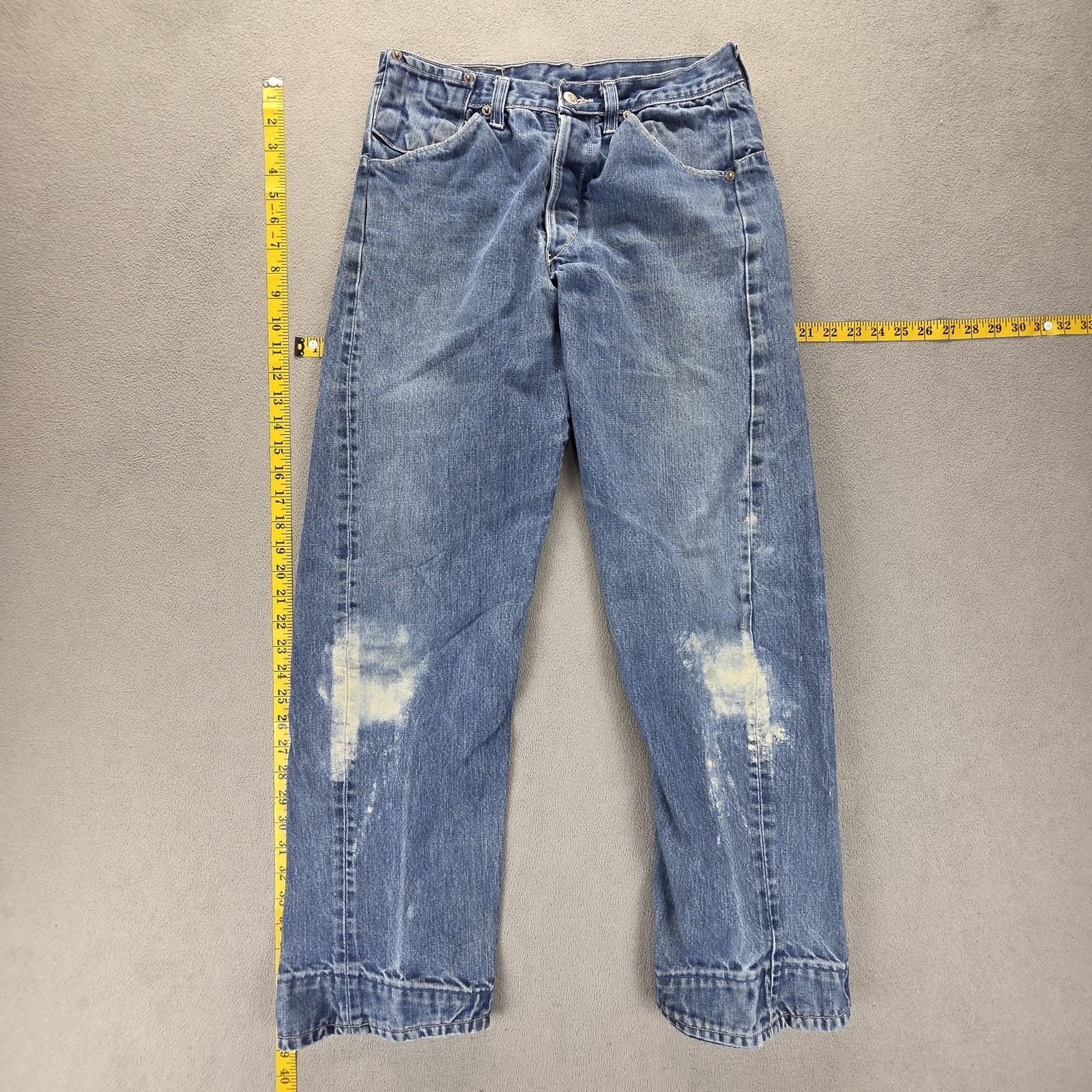 Vintage Levis Engineered Jeans Mens Blue Twisted Button Fly Med Wash Fits 28x32